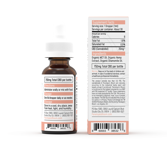 Penelope's Bloom 750mg Tincture - BACK