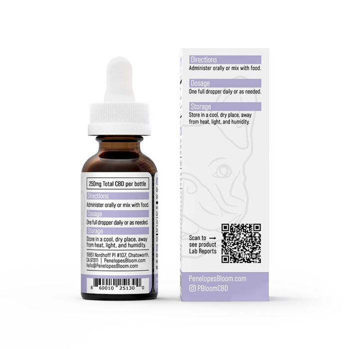 Penelope's Bloom Peanut Butter Tincture - 250mg - Right Side